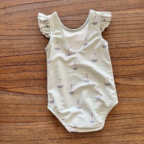 Quincy Mae Scoop Back One Piece - Sailboats - Size 3-6m - Picture 4 of 4